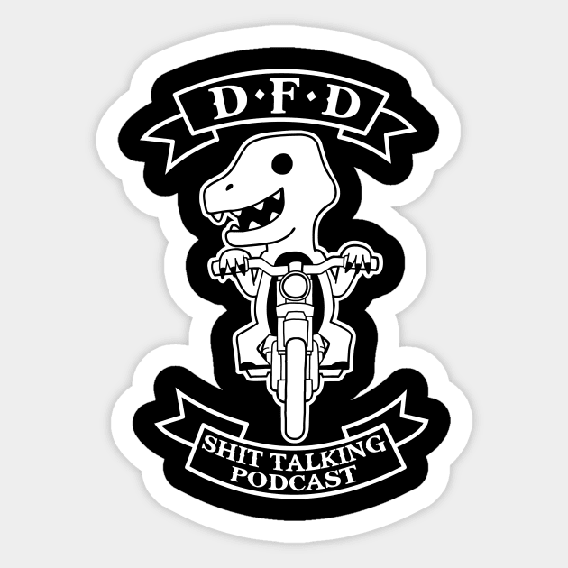 DFD Biker Sticker by Dem Fancy Dinosaurs